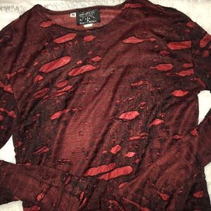 Distressed Long-Sleeve Rocker Tee